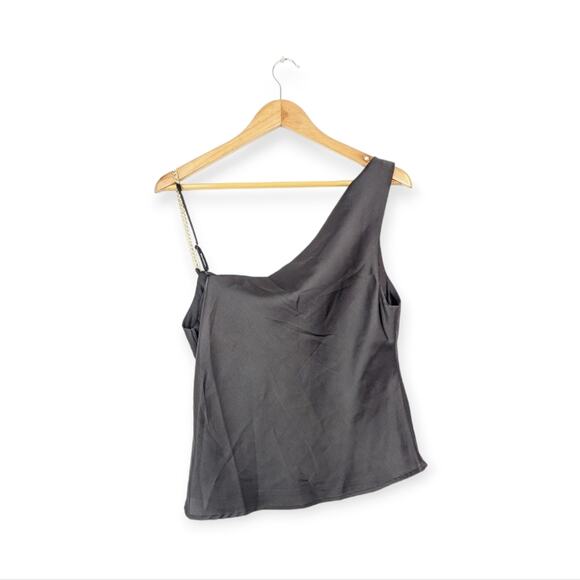 ASTR The Label Black Draped Chain Larisa Top Size L - Picture 2 of 7